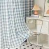 1 PCS Modern Simple Big Plaid Blackout Curtains For Bedroom American Rural Home Living Room Study Semi-Blackout Window Drapes 3