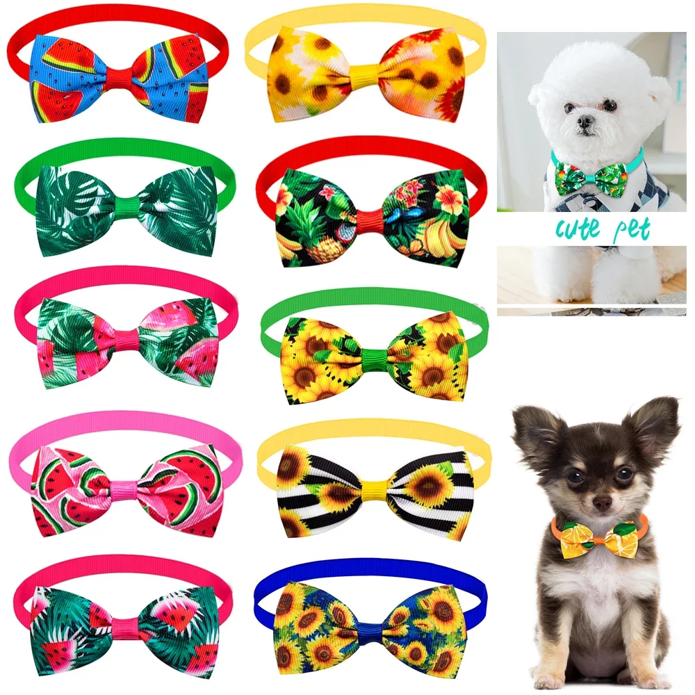 

10pcs Pet Accessories Small Dog Bow Tie For Puppy Dog Bowties Collar Adjustable Girl Dogs Bowtie For Cat Dog Collar Pet Supplier