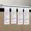 20/30cm Restaurant Ticket Holder Aluminum Order Rack Receipt Holder Silvery Kitchen Slide Check Rack for Office Cafes Pubs 3