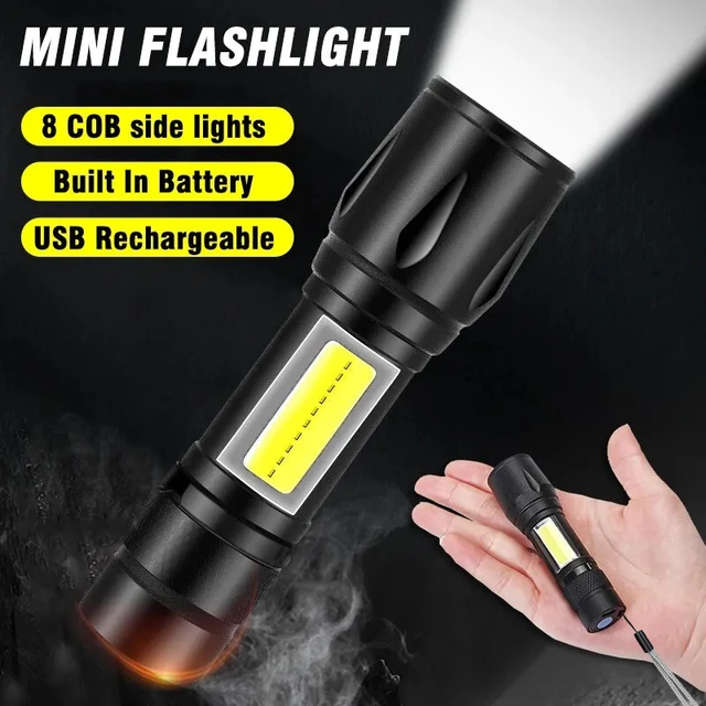 12000mAh Zoom Mini Flashlight Outdoor Camping Travel Hunting Waterproof  Torch Field Emergency Survival Flashlight Lighting Tool - AliExpress