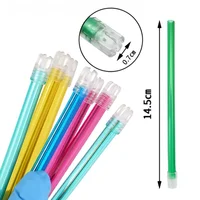 100 pièces/sac Ejecteur de salive dentaire jetable, embout d'aspiration flexible, tube d'évacuation transparent avec tube coloré, outil de soins bucco-dentaires 2