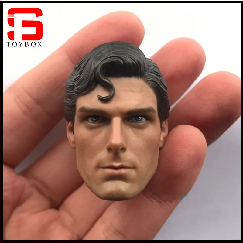

In Stock 1/6 Scale Christopher Reeve Head Sculpt Carving Model for 12" Male Soldier Action Figure Body Dolls collection