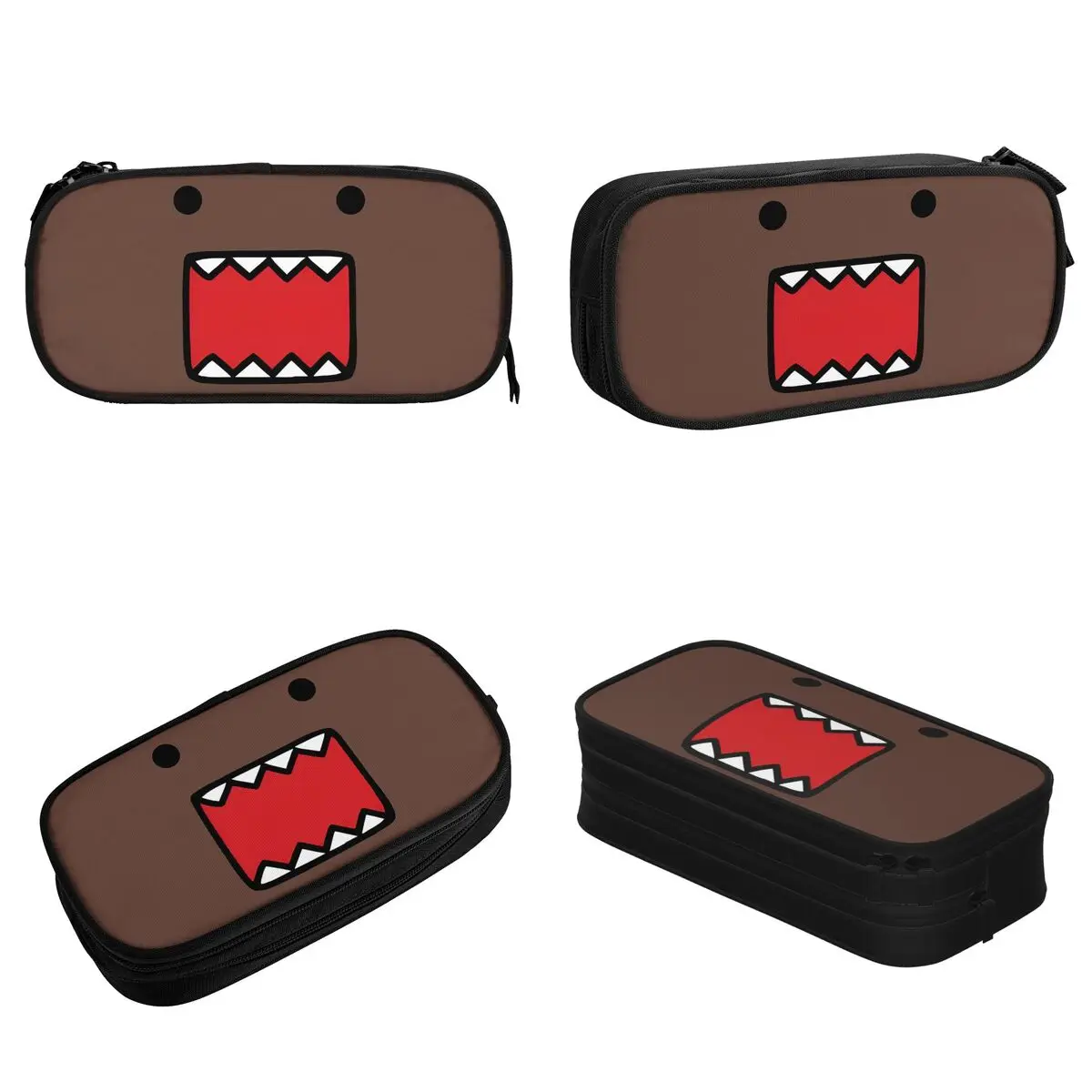 Domo Kun 인형 얼굴 연필 케이스 크리 에이 티브 펜 가방 소녀 소년 대용량 학교 용품 선물 연필 케이스