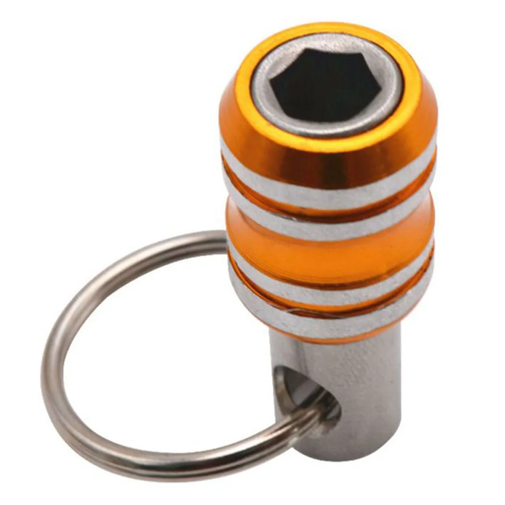 

Aluminum Alloy Screwdriver Bit Holder Keychain Extension 1/4 Inch Hex Socket Bar Quick Release Drill Bit Holder