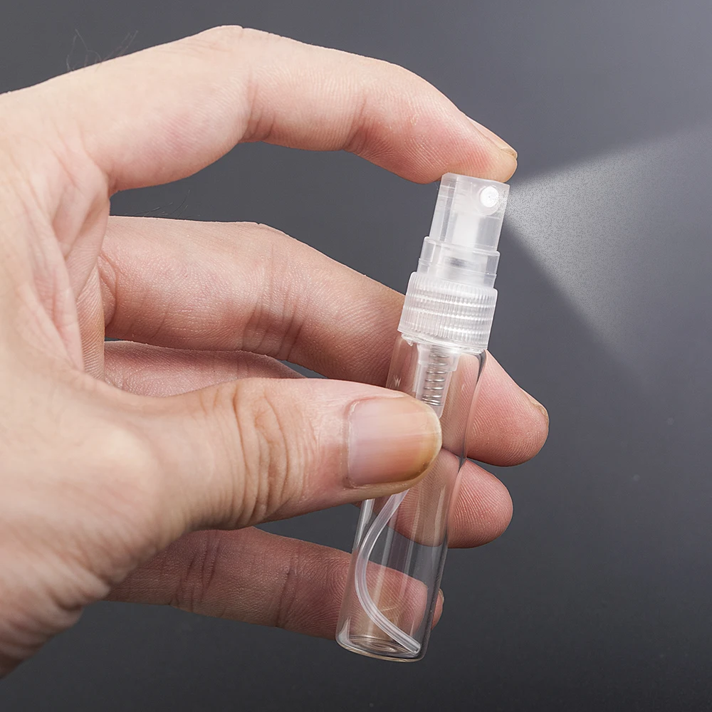 5Pcs/Sets Refillable Bottles Transparent Plastic Perfume Atomizer Mini Empty Spray Bottle Portable Travel Accessories 2/3/5Ml