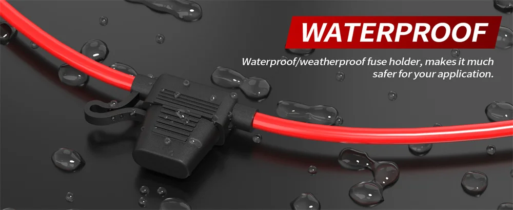10er-Pack 12 AWG Inline 12V Sicherungshalter, ATO/ATC Inline-Sicherungshalter Wasserdicht mit 30A & 40A Mittelgroßen Flachsicherungen für Auto und Automobil – Detail 5