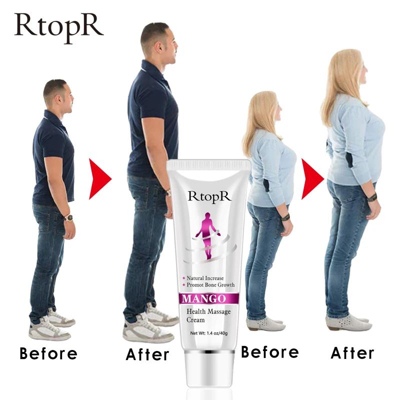 

Natural Increase Height Massage Oil Cream Medicine Larger Grow Growth Products Foot Promot Body Care Bone Man H7f5