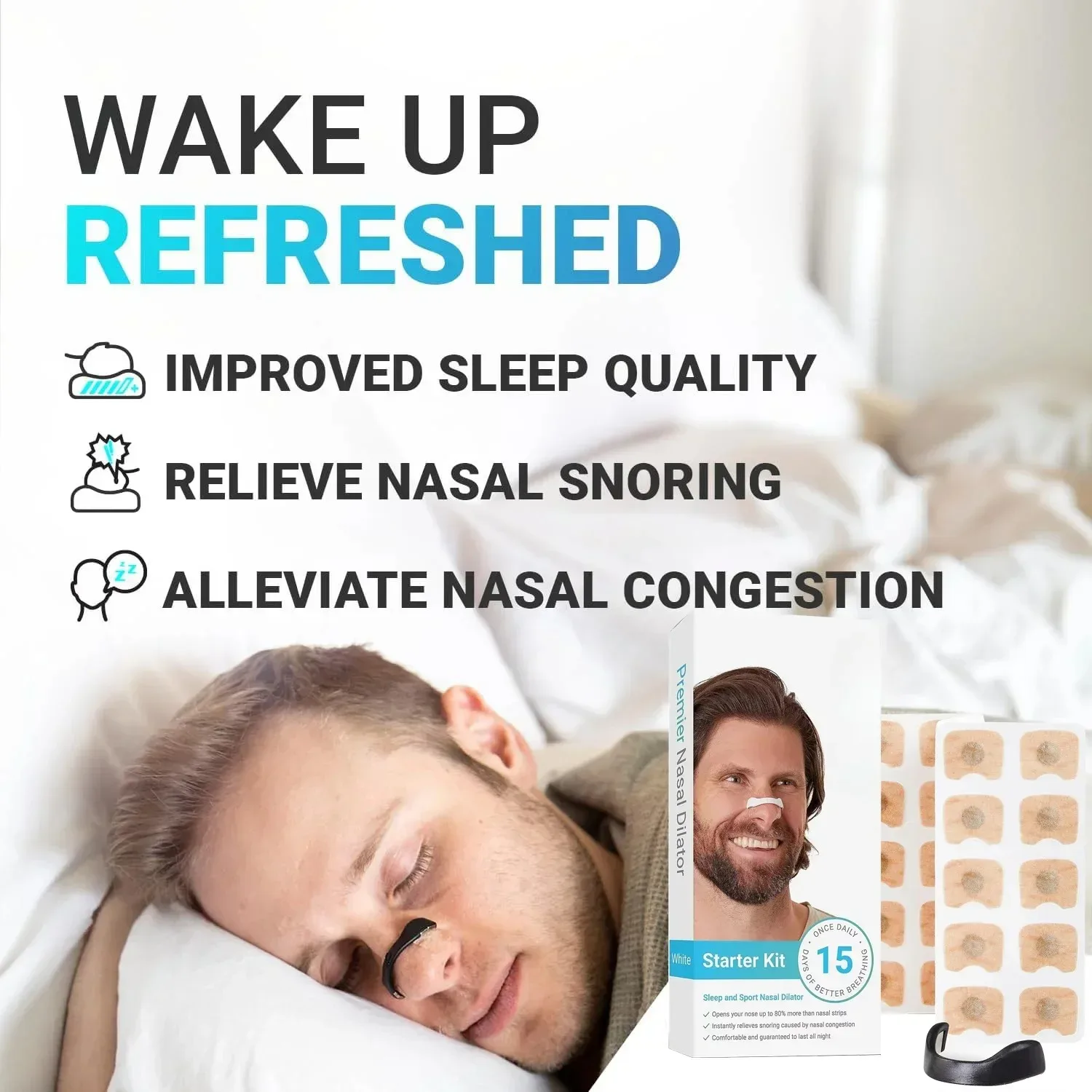 Nasal Breathing Dilators Starter Kits Magnetic Nose Strips Increase Sports Air Intake Improve Sleeping Reduce Snoring 4
