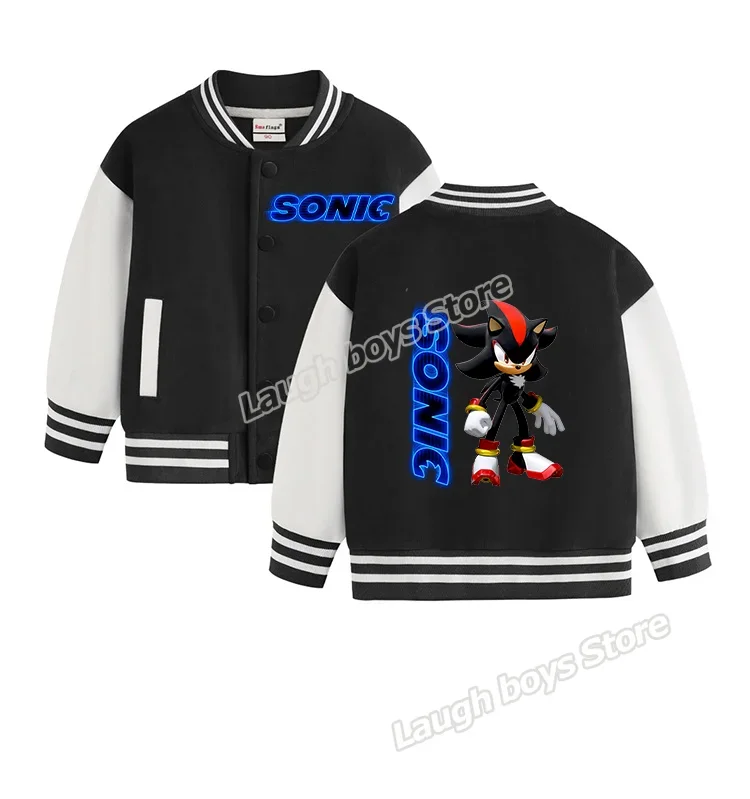 thumbnail image 1 of Chaqueta de béisbol de Sonics, abrigo con figura de juego, chaquetas de gran tamaño para niños y niñas, estilo primavera-otoño, abrigos casuales de moda para niños, regalos, 1 of 5