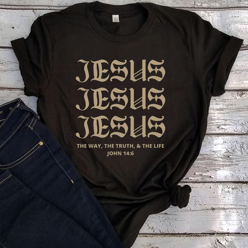 

Jesus Tee Christian Shirts Streetwear Christian Clothing Bible Verse Women Clothes 2024 Jesus Vintage Clothes