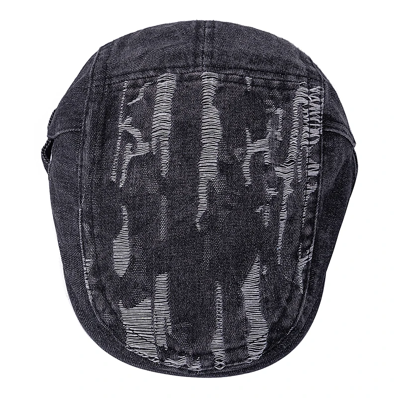 Hot Sale Unisex Summer Outdoor Flat Hat Classic Distressed Retro Design Beret Cap Casual Peaked Cap For Men And Women