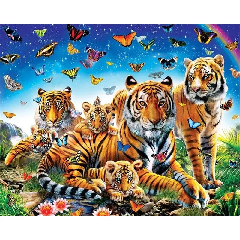 

SDOYUNO Diamond Painting Animal Full Display Diamond Embroidery Sale Cross Stitch Kit Diamond Mosaic Tiger Picture Diy Gift