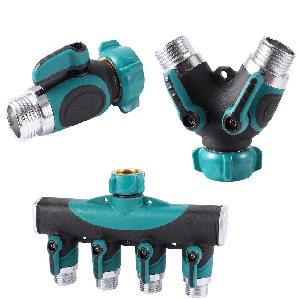 Sdoppiatore per tubo da giardino a 2 vie resistente alle