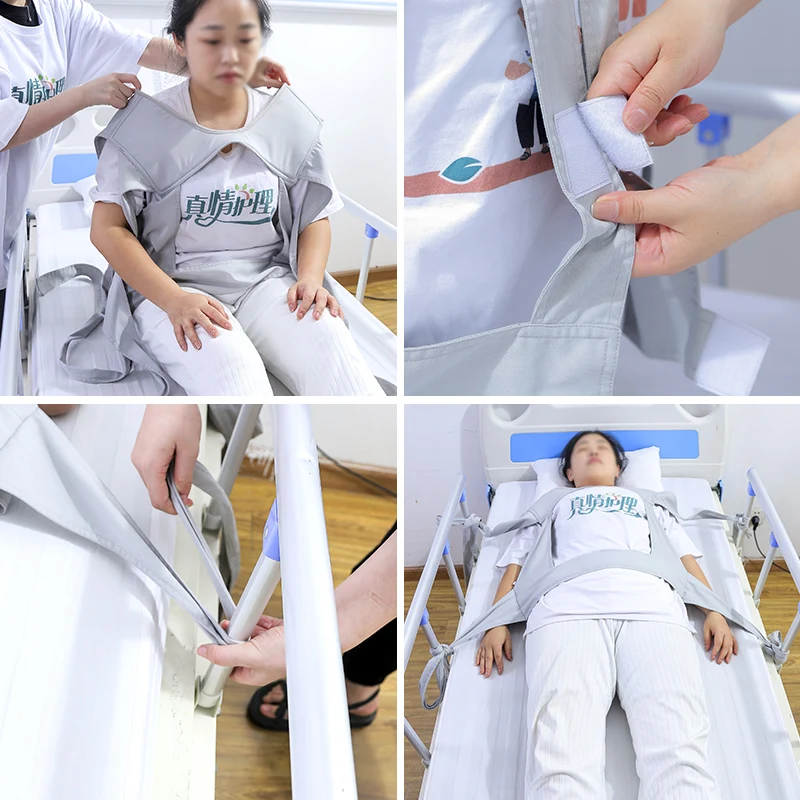 

The elderly or manic patients use the wheelchair safety restraint belt on the bed, to prevent falls and falls, limit body moveme