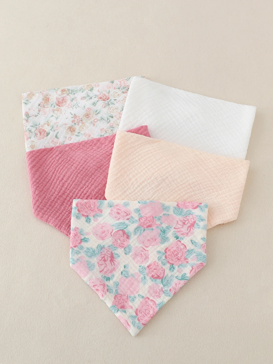 Baby Muslin Cotton Bibs Toddler Bandana Bib Burp Cloth Soft Absorbent Gauze Washable Apron baby bib feeding bib cotton bib set cotton bib