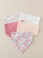 Baby Muslin Cotton Bibs | Toddler Bandana Bib | Burp Cloth Soft Absorbent Gauze Muslin Washable Apron for Baby 1