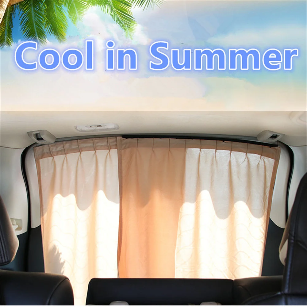 2X Car Styling Rear Window Sun Shade Curtain UV Protection Sun Visor Auto Sunshade Back Window Shield Cover Car Accessories