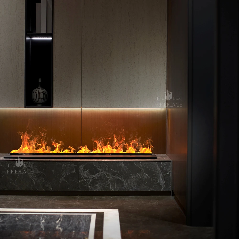 Home decor atomizing built in essential oil insert led fire flame steam 3d  electric fireplace heater water vapor fireplace _ - AliExpress Mobile