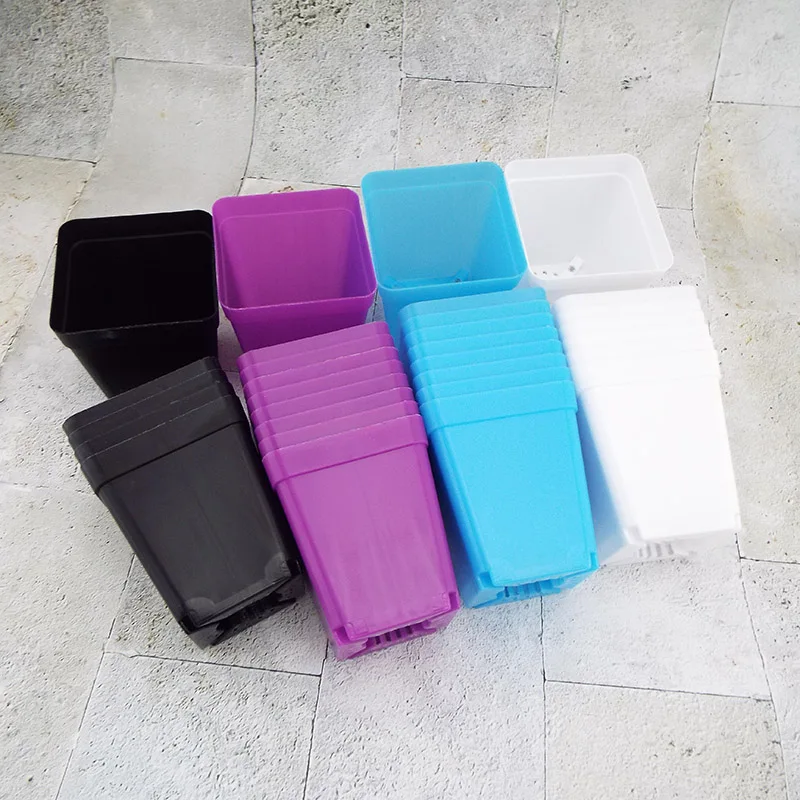 7cm 10cm Mini Flower Pots Planters Plastic Small Nursery Pot Grow Box Seedling Tray Garden tools Transplant Flowerpot