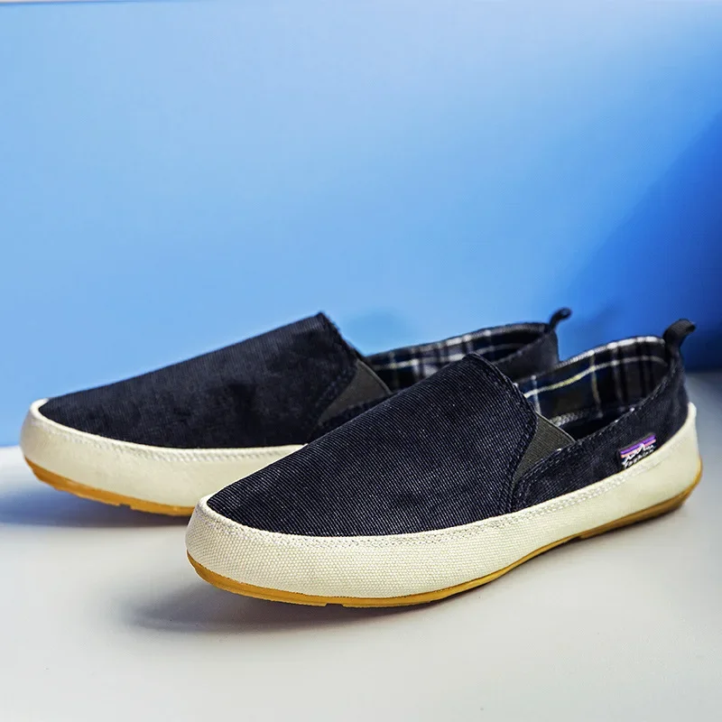 Summer Men's Loafers Classic Slip-ons Casual Shoes Canvas Shoes Breathable Men Sneakers Driving Shoes Flat Walking Sports Shoes 5