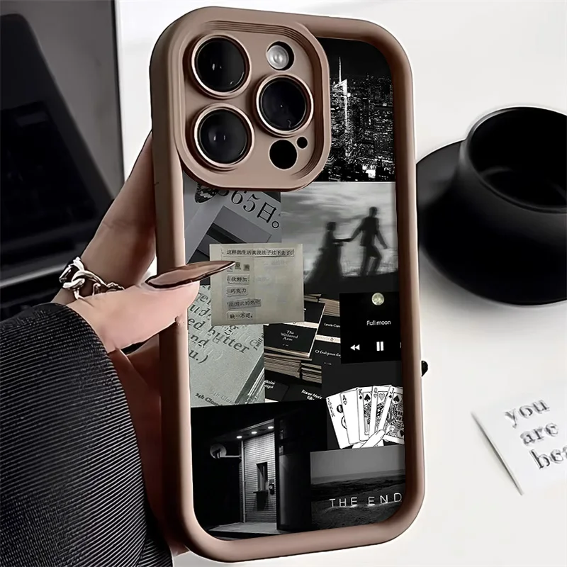 thumbnail image 1 of Funda de silicona líquida de caramelo suave para iPhone 15 Pro, funda para iPhone 11, 13, 12, 16, 14 Pro Max, XR, XS, X, 7, 8 SE, funda a prueba de golpes, 1 of 5