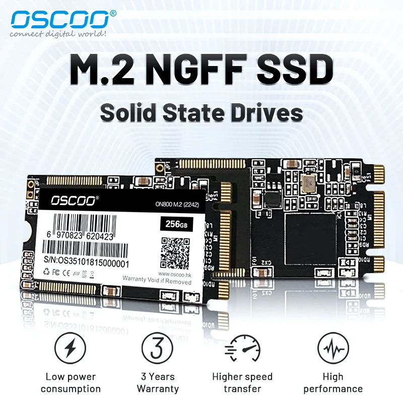 

OSCOO M.2 SSD Hard Disk M2 Hard Drive 16GB 32GB 64GB 128GB 256GB Solid State Drive For Laptop Netbook Ultrabook Mini PC