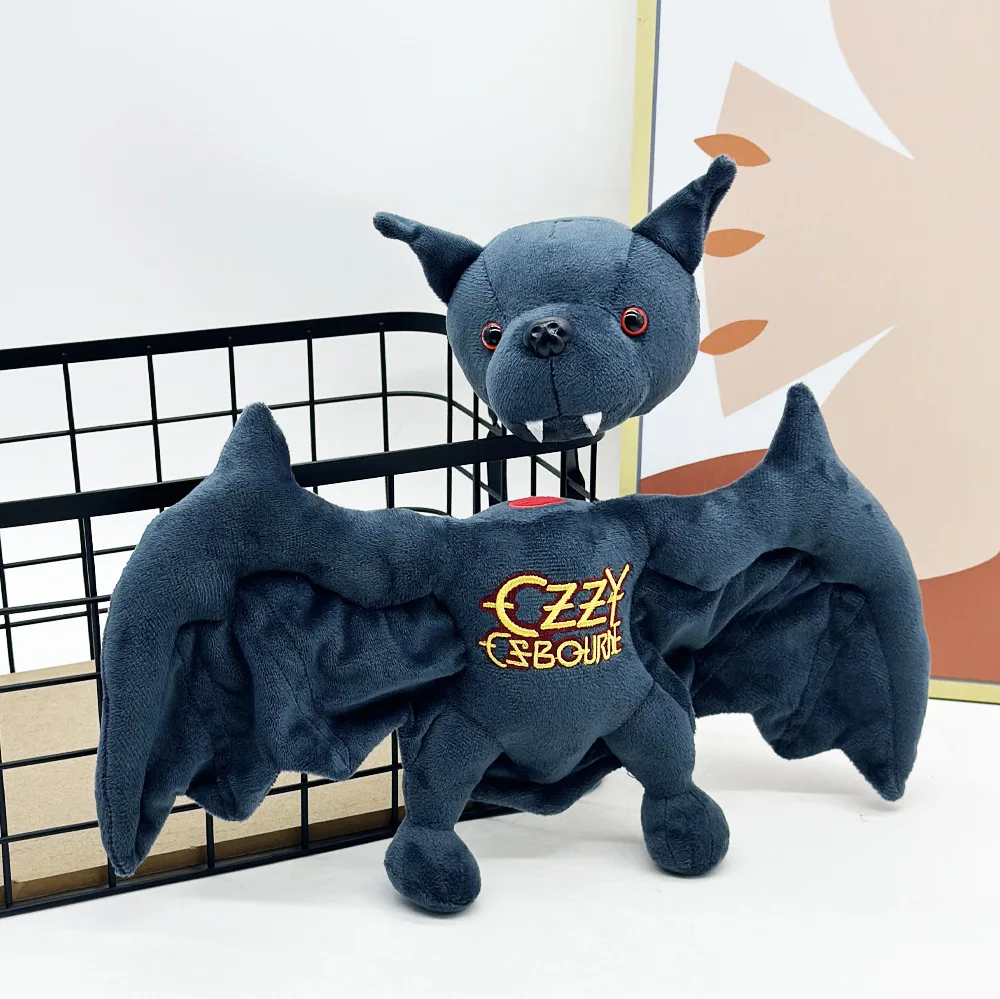 New 25cm Funny Ozzy Osbourne Bat Plush Toy Game Animation