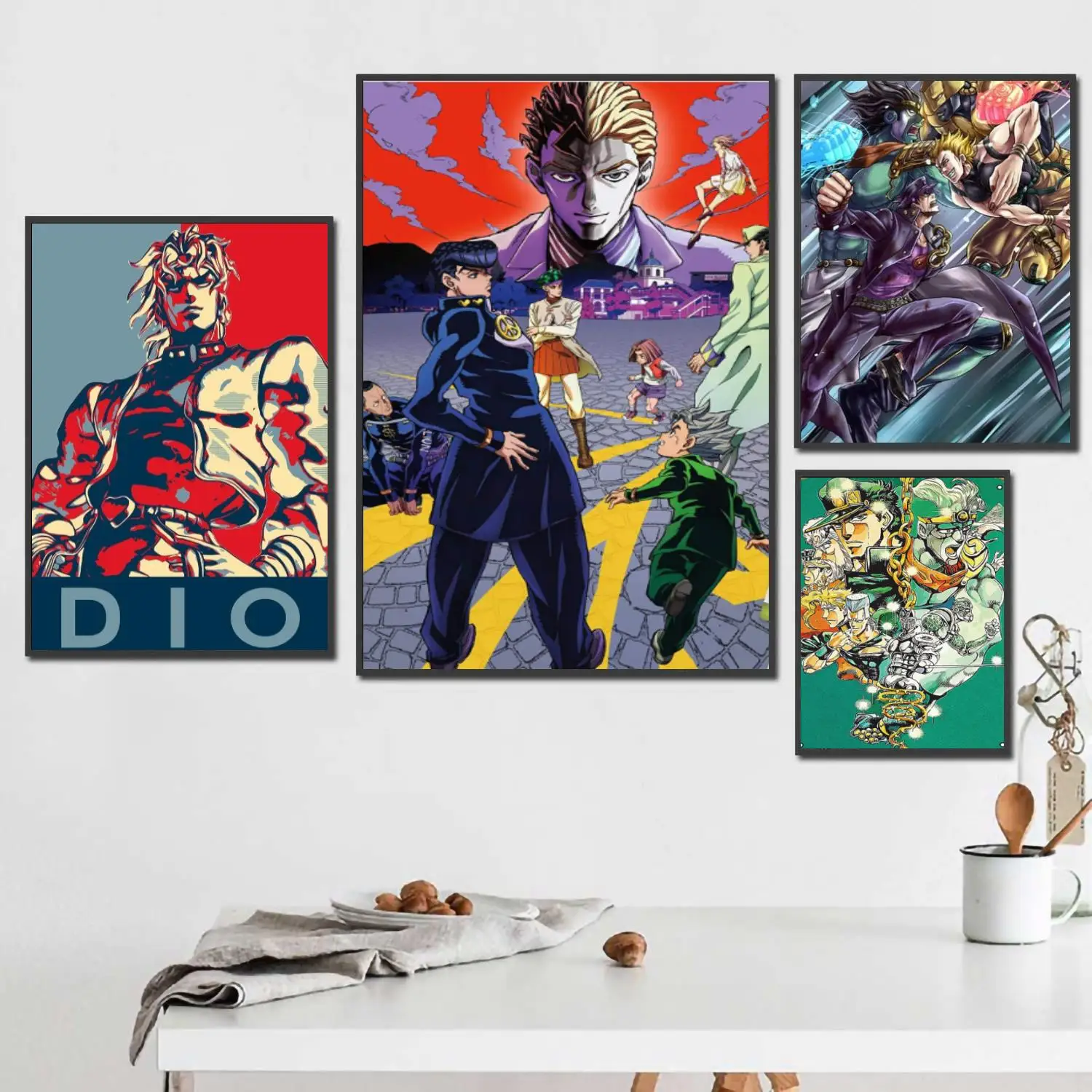 

dio jojo bizarre adventure cartoon 24x36 Decorative Canvas Posters Room Bar Cafe Decor Gift Print Art Wall Paintings