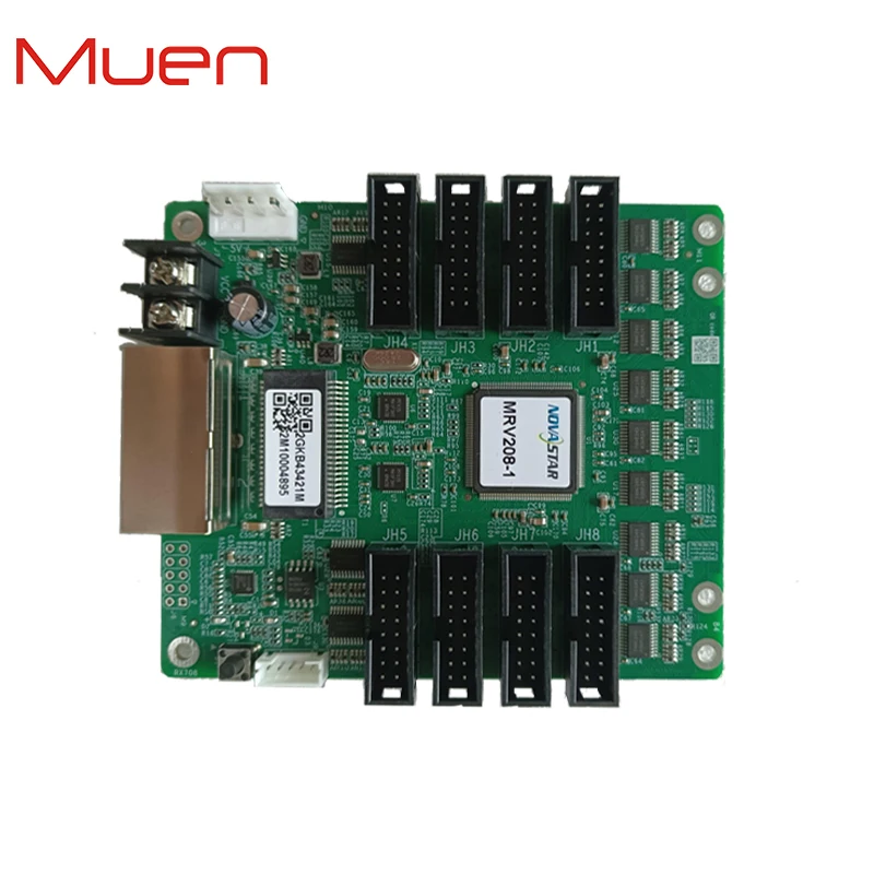 무료 배송 Novastar MRV208-N 풀 컬러 LED 비디오 스크린 수신 카드 16핀 8 포트 인터페이스 256x256 픽셀