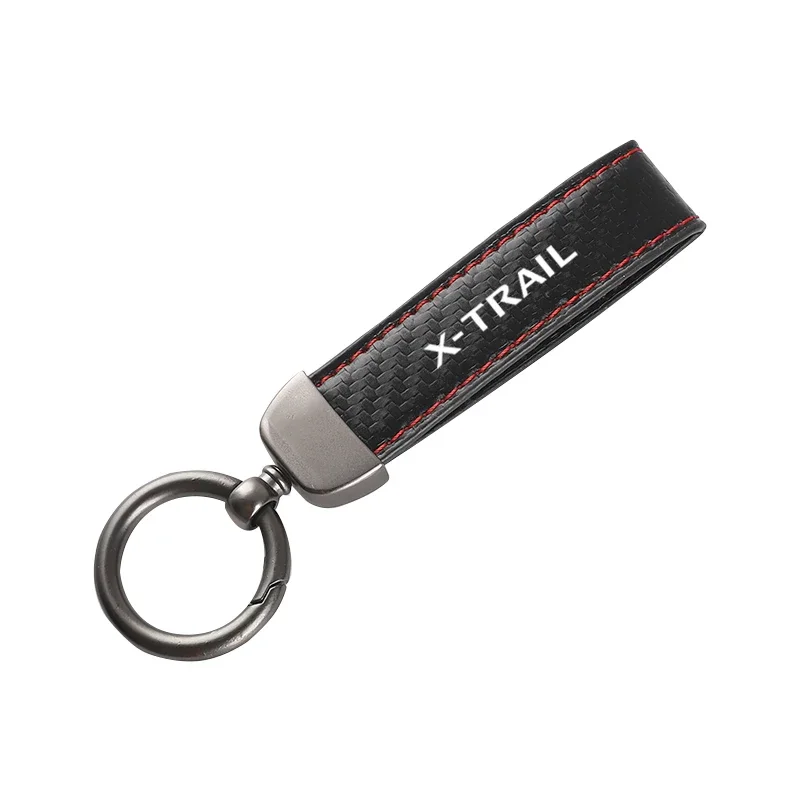 닛산 X-Trail X-trail T30 T31 T32 용 가죽 자동차 키체인 말굽 버클 쥬얼리, 자동차 액세서리