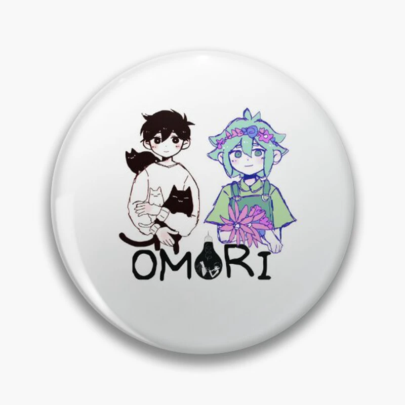 Cartoon Fun Pixel Game Omori Button Pin Anime Creative Kel Basil