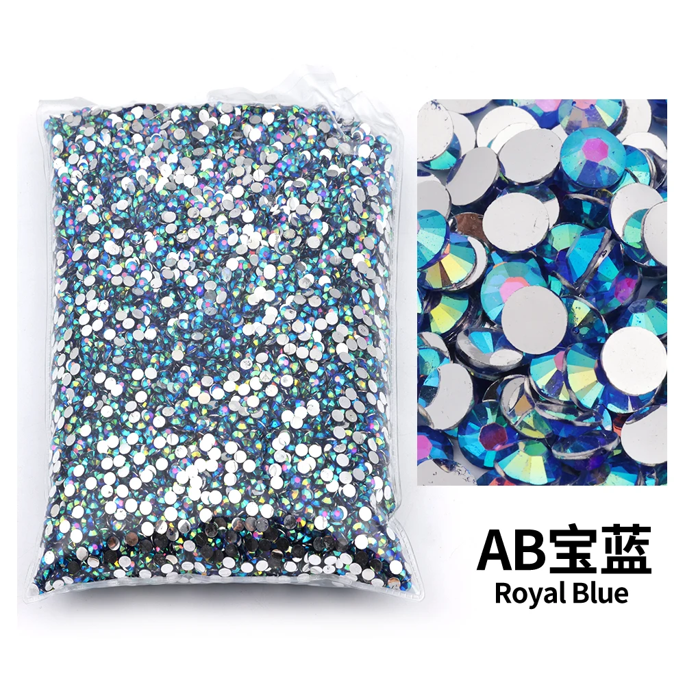 Variety Pack of Small Resin Rhinestones for Nail Art and DIY Crafts - Bulk Wholesale Flat Back Crystals