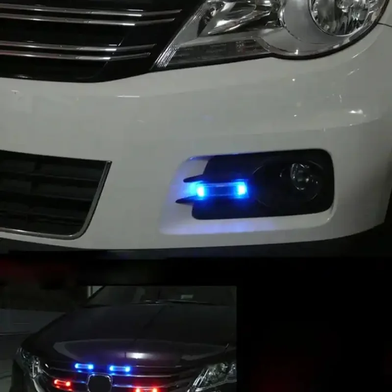 Luce di collisione anti-posteriore per auto a LED solare Cablaggio di avvertimento anti-collisione Sensore di vibrazione della luce libera Luce di respirazione lampeggiante - immagine 6