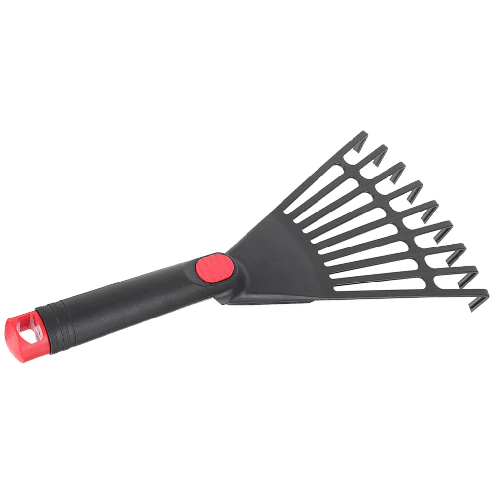 Hand Garden Rake Smooth Surface Comfortable Handle Easy Use Strong Sturdy Leaf Removing Flower Bed Yard Work Outdoor Cleaning