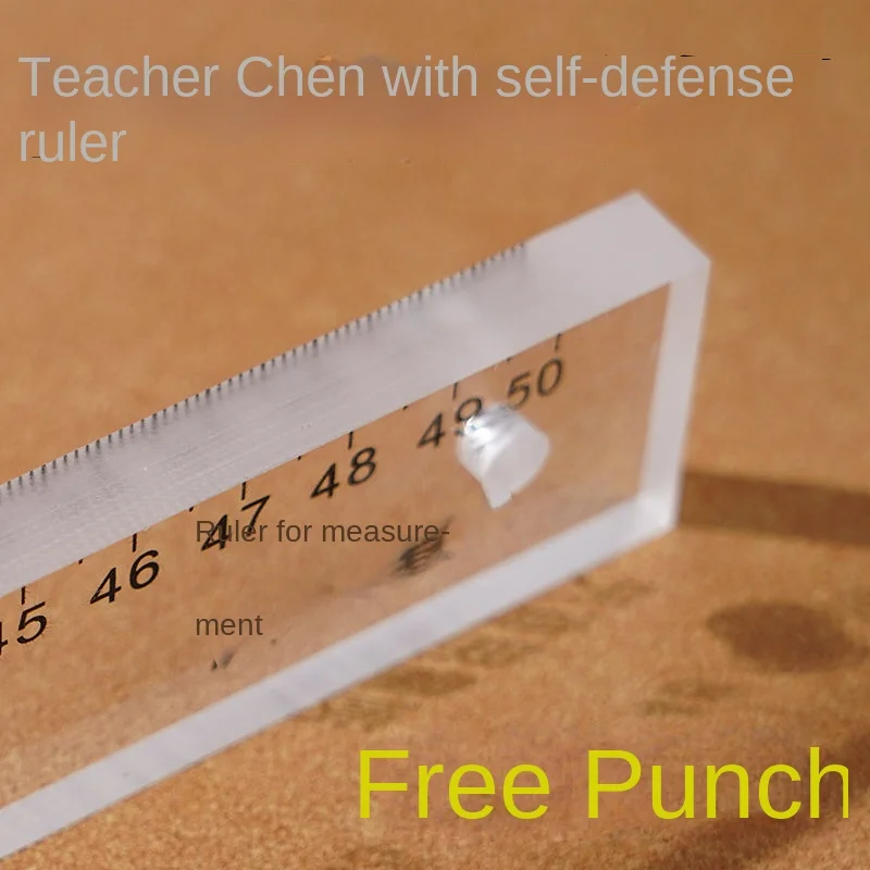 Straight Ruler Self-defense Ruler PC Endurance Board Material The Same Ruler Is Legal Portable Extra Hard Thickened 510x35x10mm 4