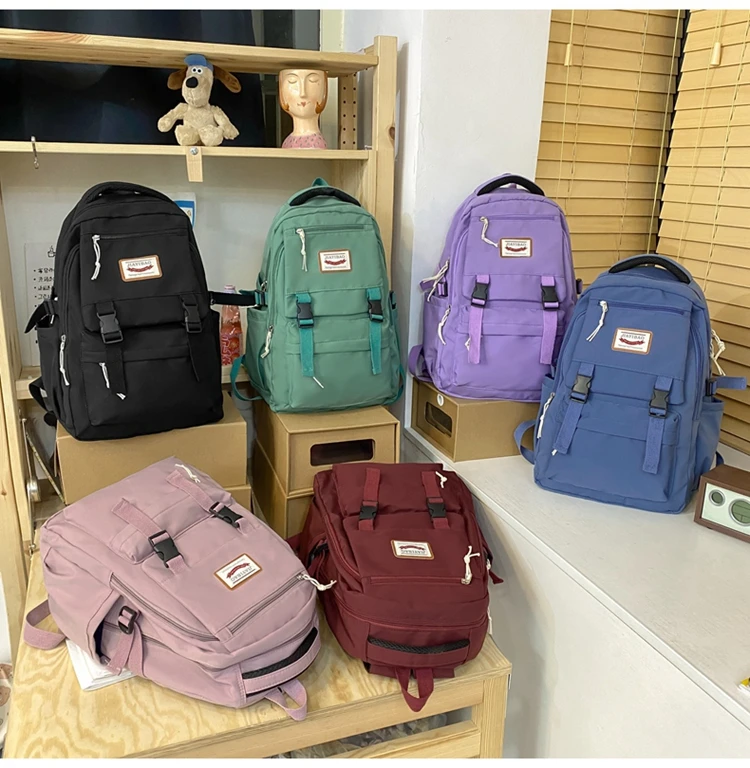 WD6266) Korean Version of Schoolbag Female 2023 New Color Contrast Large  Capacity Nylon Middle School Backpack Junior High School Bag Female - China  Designer Bag and Lady Handbag price