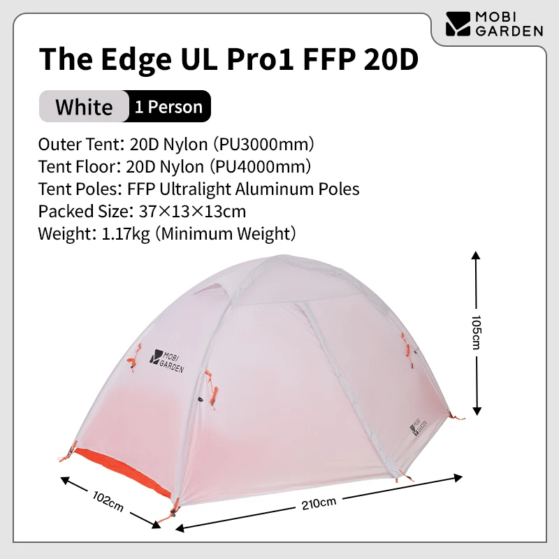 MOBI GARDEN 超軽量テント 2 人キャンプハイキング旅行 15D 20D 30D