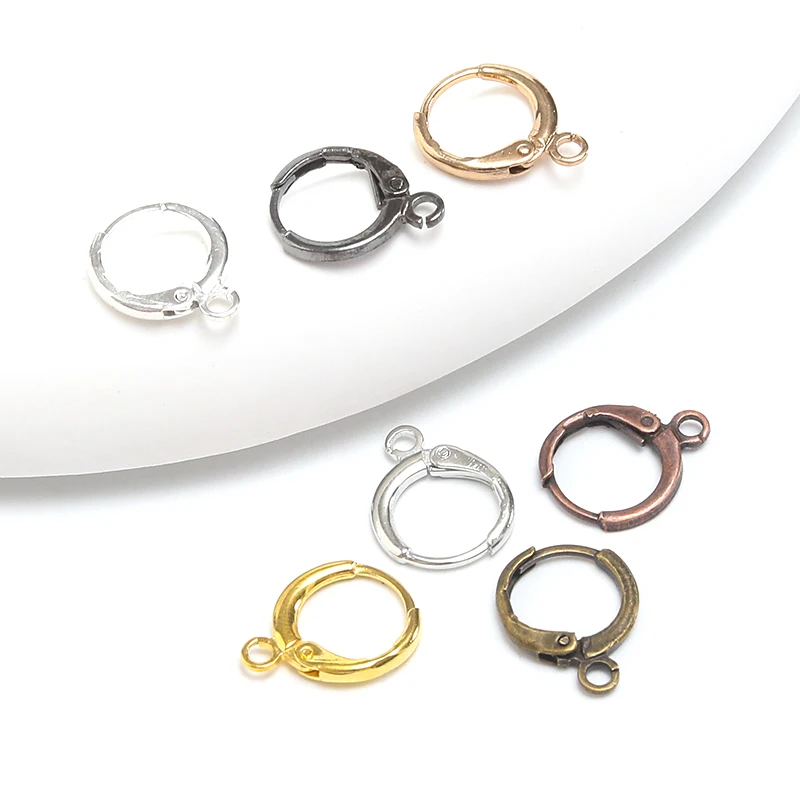 20Pcs Earrings with Jump Hook Round Leverback Earring Hooks