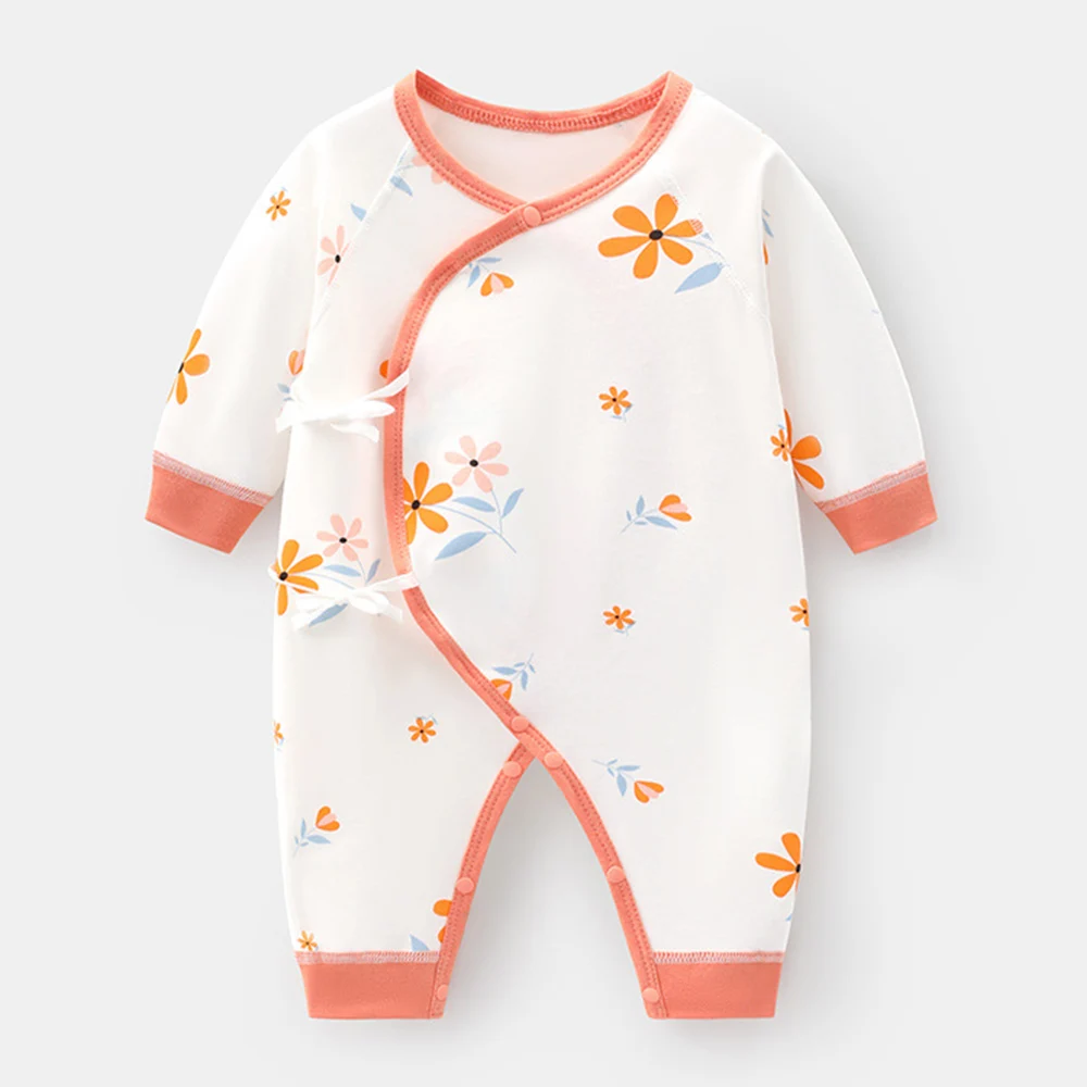

Baby Girl Rompers Long Sleeve Cotton Floral Spring Autumn Newborn Clothes Hospital Boy Jumpsuit