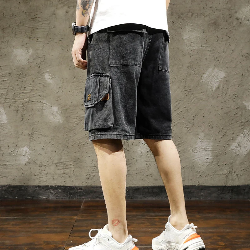 【KOOLOSET】[Belt Loop] Cargo Pocket Denim Bermuda Pants side loop pocket pants - plumplum | 60% - Asian Fashion