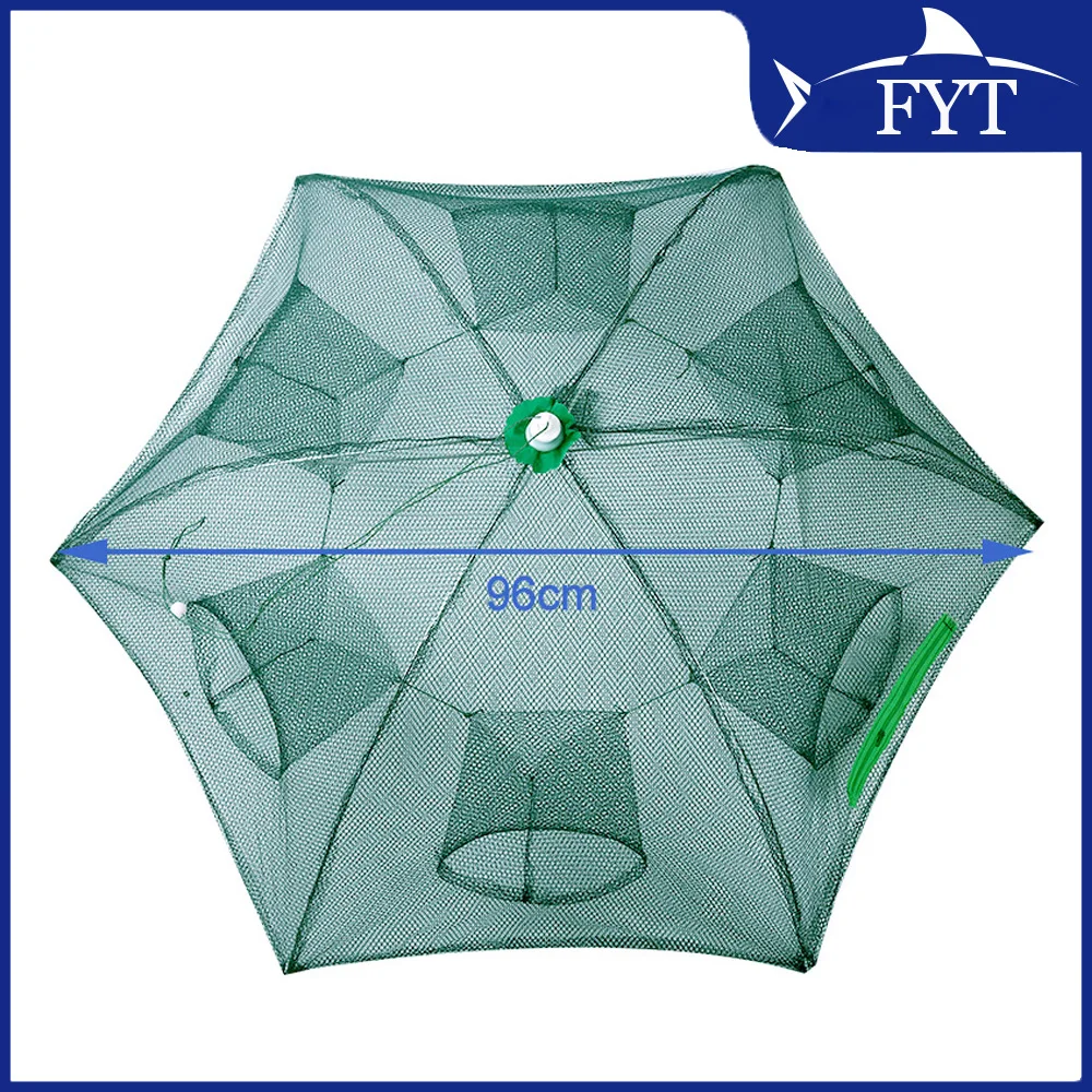 WOVELOT Pot De Peche Pliable Portable En Fil D'acier Piege Net Crabe Cage De Ecrevisse Panier De Poisson