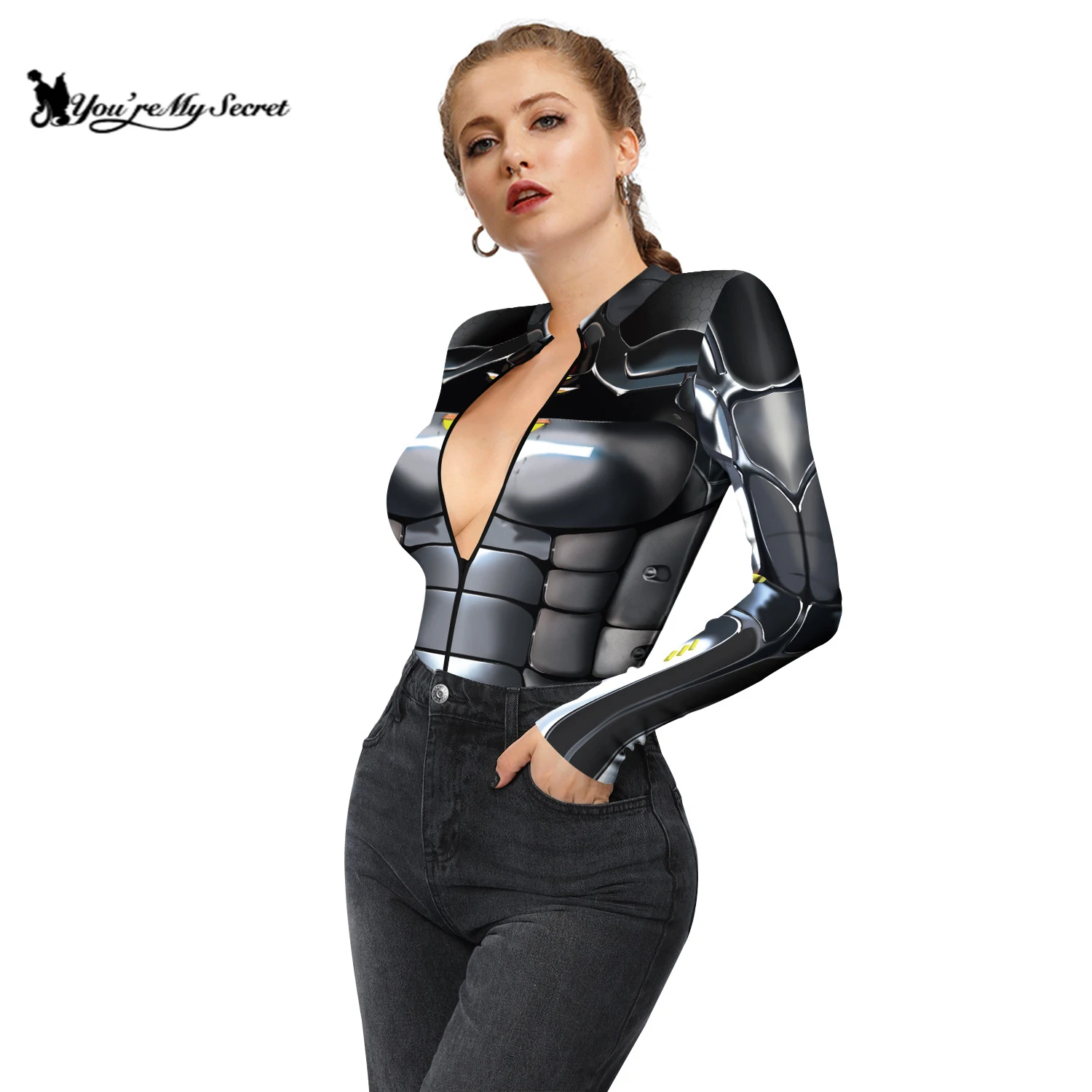 You're My Secret-body de Robot Punk para mujer, disfraz de Cosplay con  diseño de pulgar, Zentai, monos con cremallera, traje de fantasía para  Halloween - AliExpress