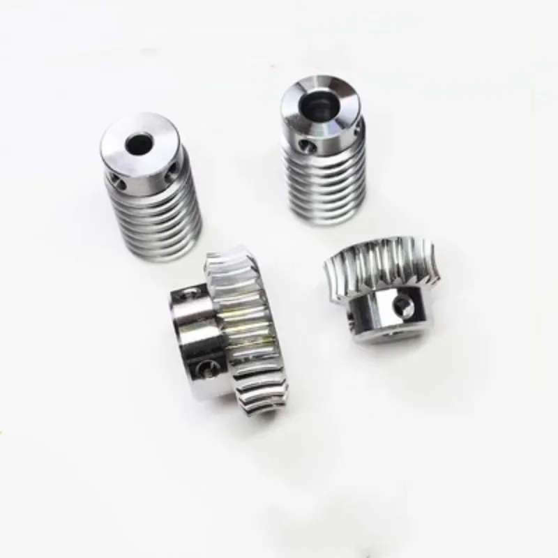 Transmission Gear 1M Worm Gear drive 1:20/30/40/50 Speed Ratio 40cr Precision Worm 6/8MM