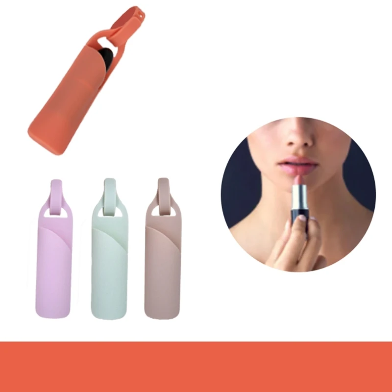 Lip Gloss Travel Bag Lip Balm Holder Silicone Cosmetic Bag Pocket  Lipstick Holder Storage Case Lipsticks 5
