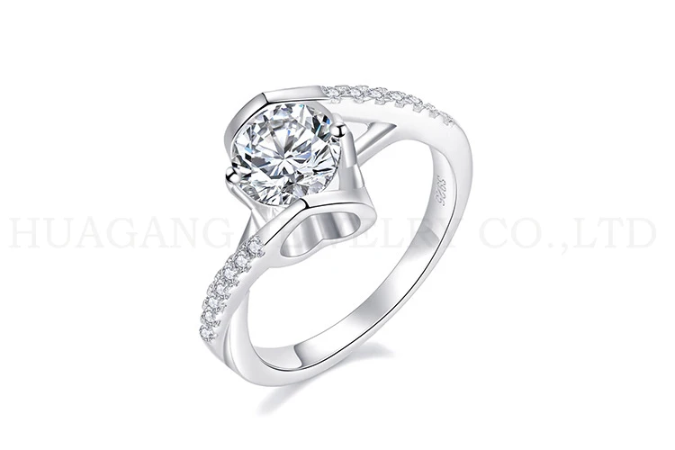 1ct Moissanite Engagement Rings for Women 925 Sterling Silver Round Moissanite Ring Anniversary Wedding Ring Promise Rings