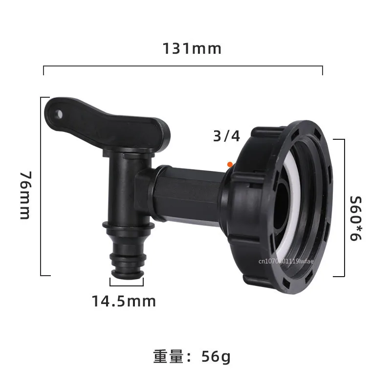 IBC Faucet Ton Barrel Valve 3/4" 1/2" 1" Filament