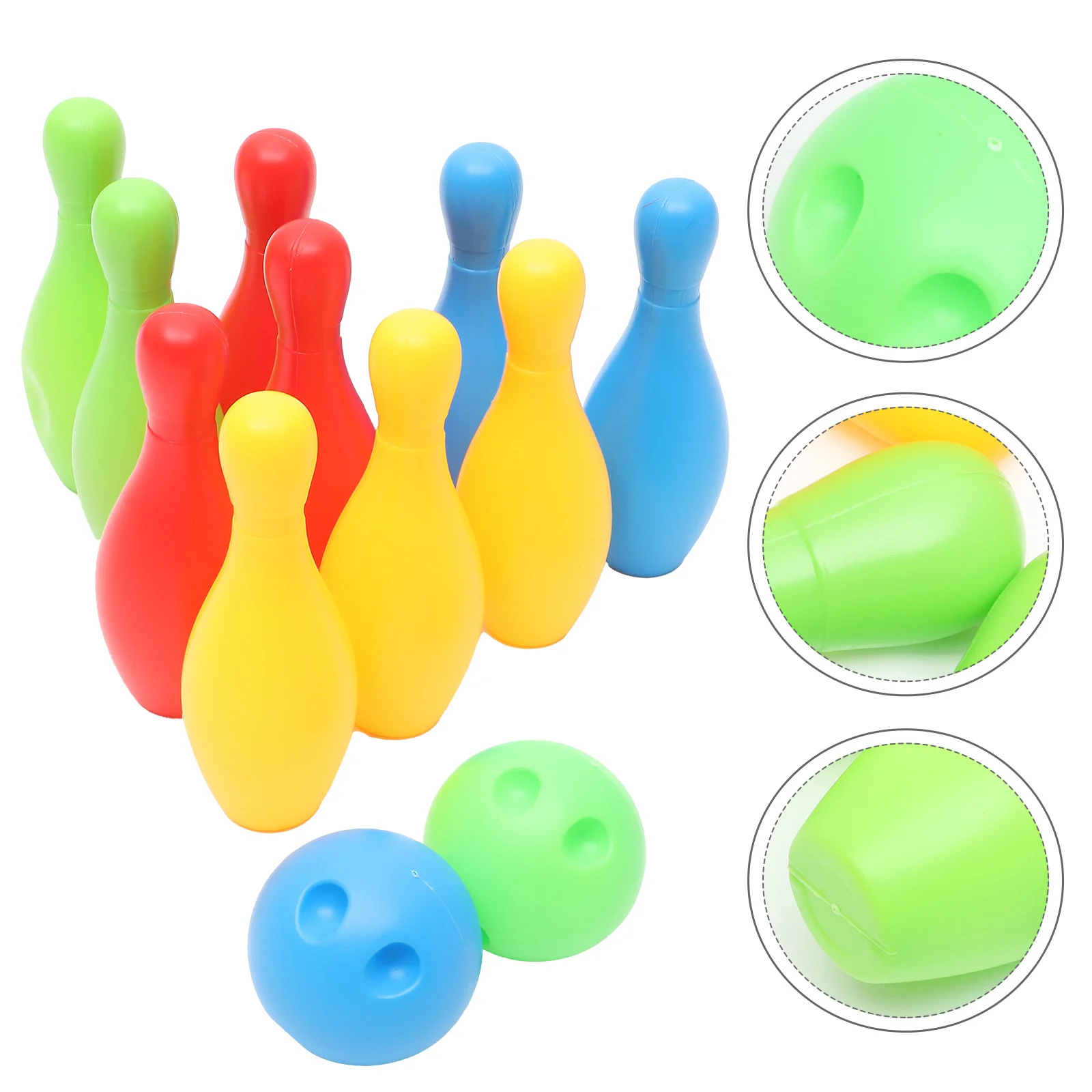 14CM Height Bowling Play Sets Funny Indoor Sports Bowling Games Educational Toy for Home Kindergarten (10 Pcs Target Bottle and