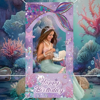 Mermaid Tail Photo Backdrop 1