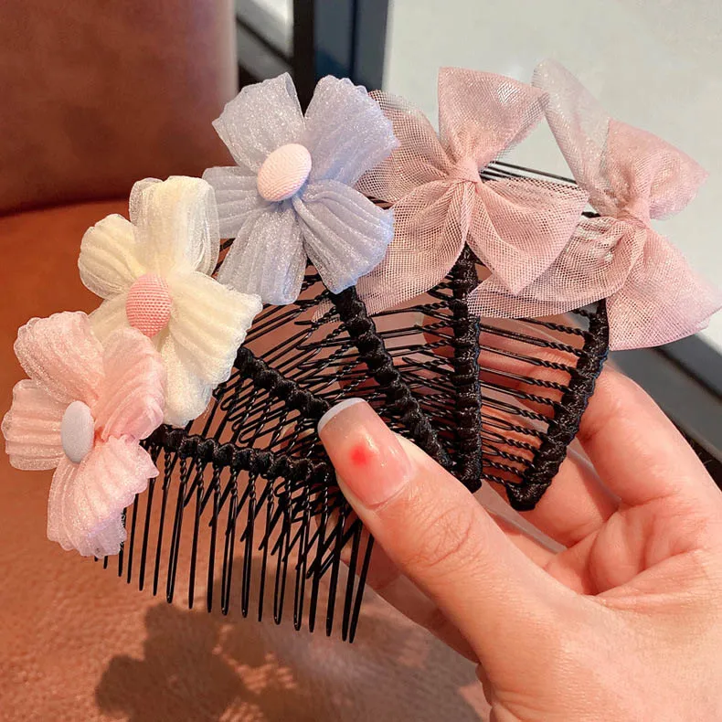 

1pc Flower Princess Hair Comb Hairpins Children Sweet Headwear Girls Hair Clips Barrettes Cute Hairgrips Hair Accessories