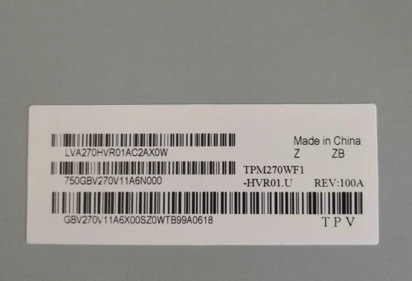 AOC 27-дюймовый оригинальный изогнутый ЖК-экран TPM270WF1 TPM270WF1-HVR01.U TPM270WF1 HVR01.U TPM270WF1 HVR01U